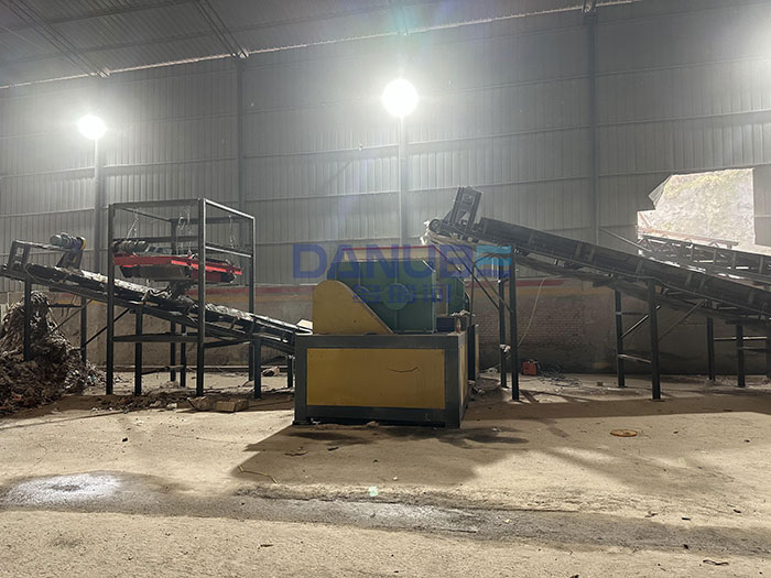 Russian household waste shredder customer site